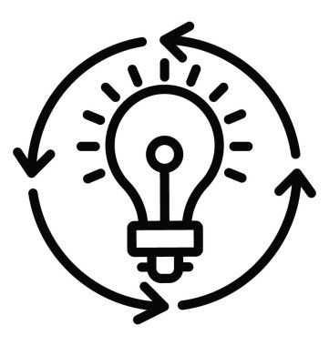 Yaratıcı döngüsü vektör simgesi