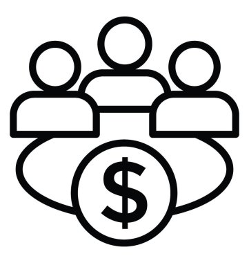 Hissedarlar vektör simgesi