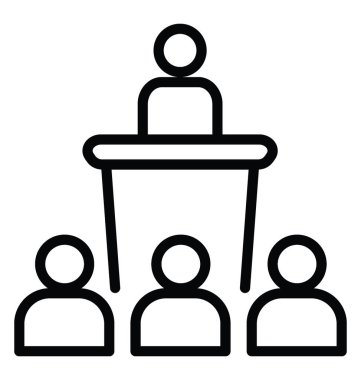 Konferans vektör simgesi