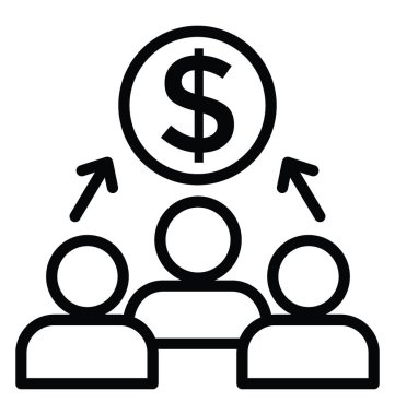 Paydaşların vektör simgesi