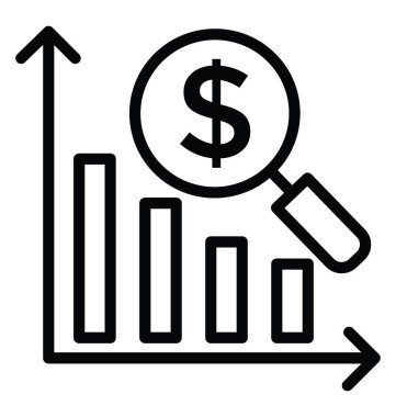 Satış tahmin vektör simgesi