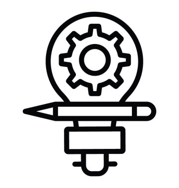 Yaratıcı üretim vektör simgesi