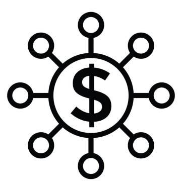 Crowdfunding vektör simgesi