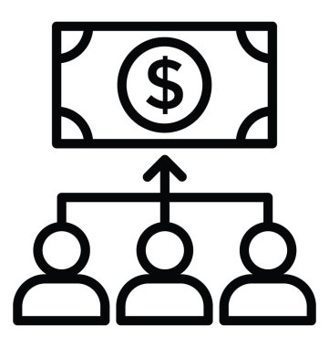 Gelir vektör simgesi üzerinde odaklanmak