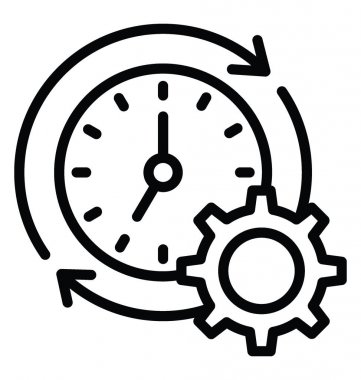 zaman yönetimi vektör simgesi