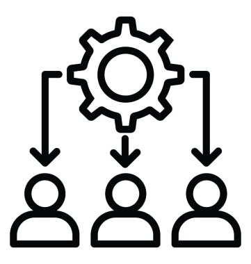 İş yükü yönetimi vektör simgesi
