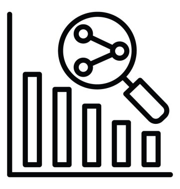 Pazar analizi vektör simgesi