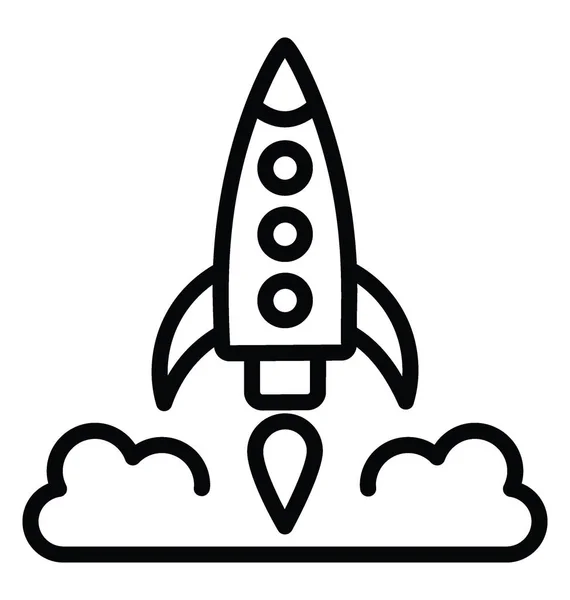 Rocket spouštění vektorové ikony — Stockový vektor
