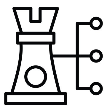 Stratejik harita vektör simgesi