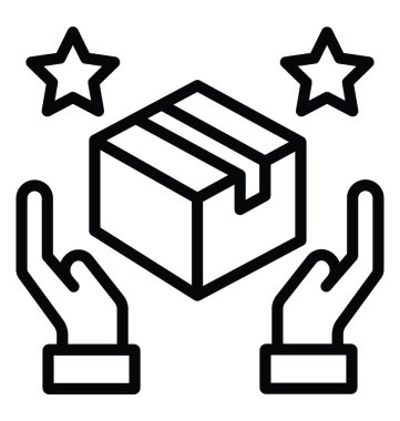 Ürün yönlendirme vektör simgesi