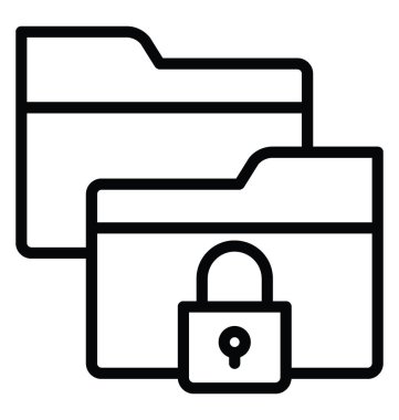 Veri güvenlik vektör simgesi