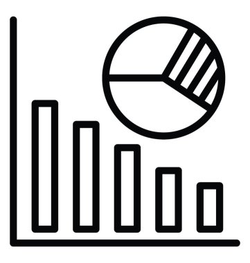 pasta grafiği vektör simgesi
