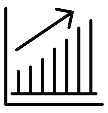 Büyüme grafik vektör simgesi