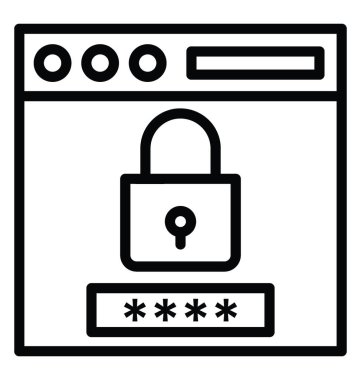 Web sitesi parola vektör simge