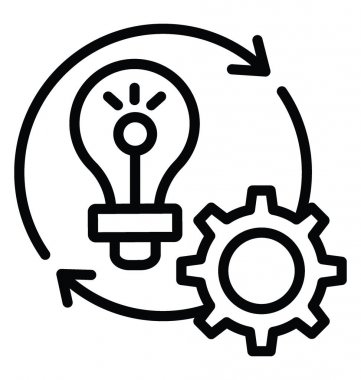 Yaratıcı döngüsü vektör simgesi