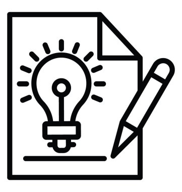 Yaratıcı çalışma vektör simgesi