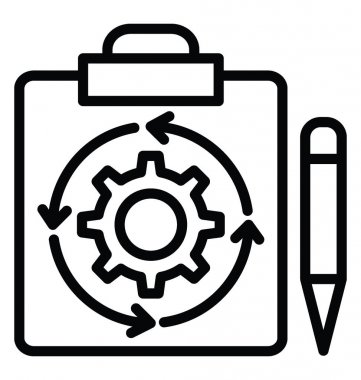 Görev ilişkileri vektör simgesi