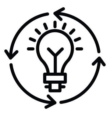 Yaratıcı döngüsü vektör simgesi