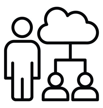 Bulut kampanya vektör simgesi