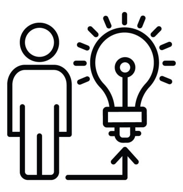 İş fikri vektör simgesi