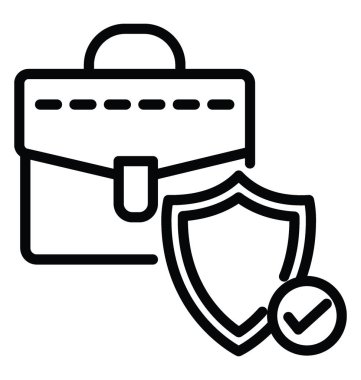 İş koruma vektör simgesi