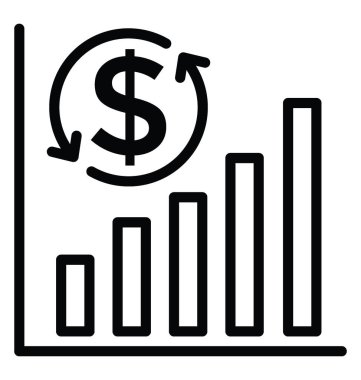 Satış tahmin vektör simgesi