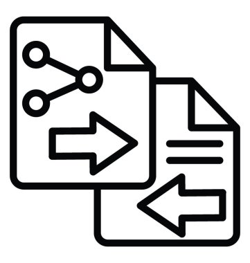 Dosya paylaşımı vektör simgesi
