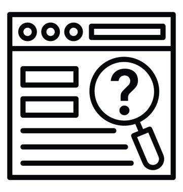 Arama sonuçları vektör simgesi