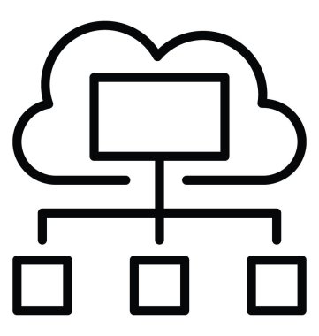 Bulut hizmet vektör simgesi