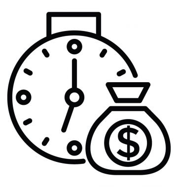 Para vektör simge Zamanı