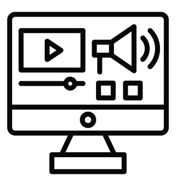 video pazarlama vektör simgesi