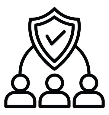 İş sigorta vektör simgesi