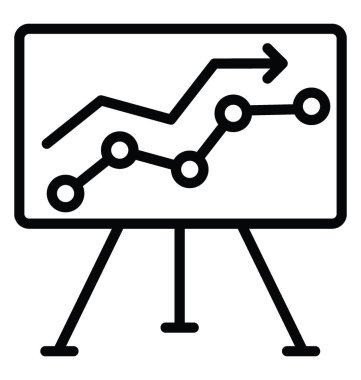 Grafik sunum vektör simgesi