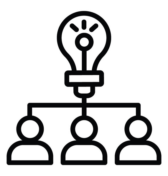 Векторная икона "Совместная идея"
