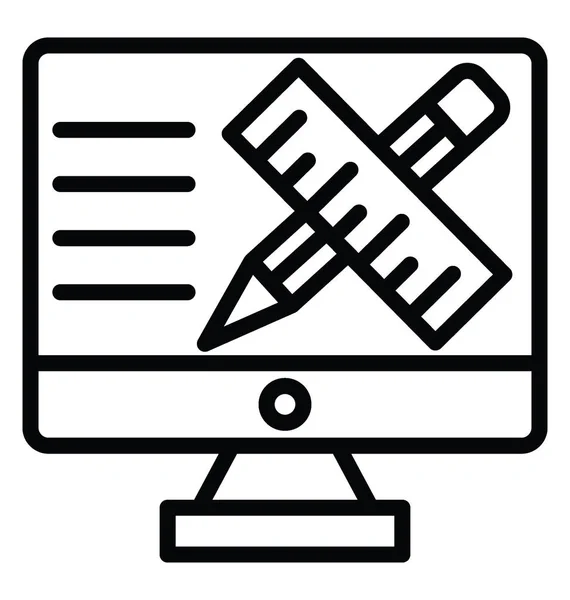 Online opstellen van Vector Icon — Stockvector