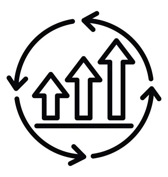 Icona vettoriale di miglioramento continuo — Vettoriale Stock