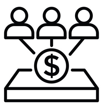 Hissedarlar vektör simgesi