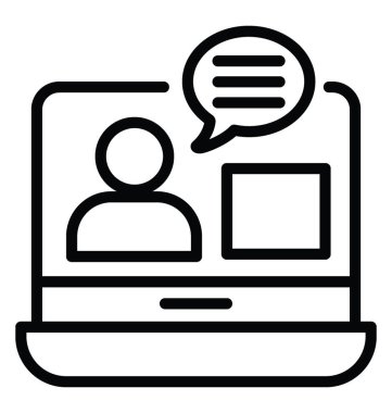 Online Konsültasyon vektör simgesi