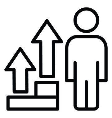 Kariyer büyüme vektör simgesi