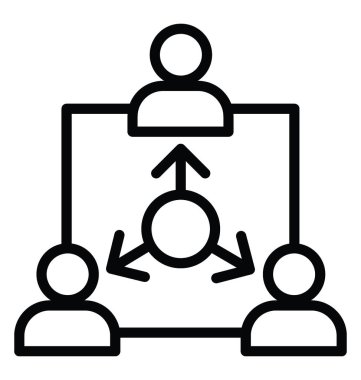 Takım hiyerarşisi vektör simgesi