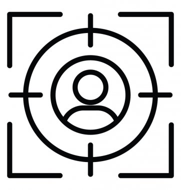 Hedef kitleye vektör simgesi