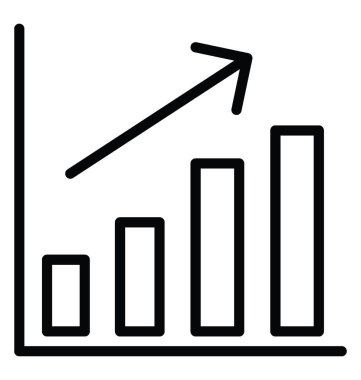 Büyüme grafik vektör simgesi