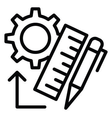 Geliştirme araçları vektör simgesi