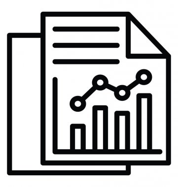 Grafik rapor vektör simgesi