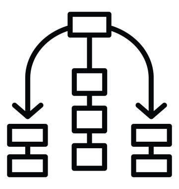Akış şeması vektör simgesi