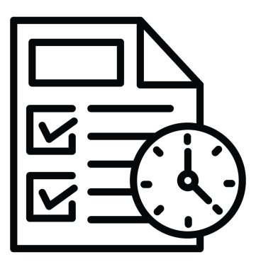 Zaman planlama vektör simgesi