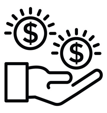 Parası vektör simgesi