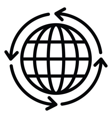 Küresel bağlantıları vektör simgesi