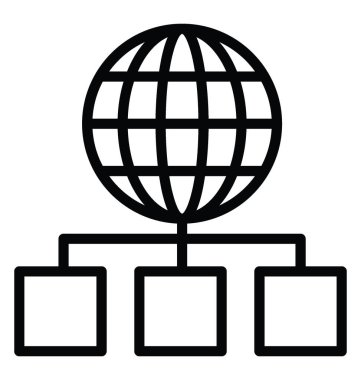 Küresel örgüt vektör simgesi