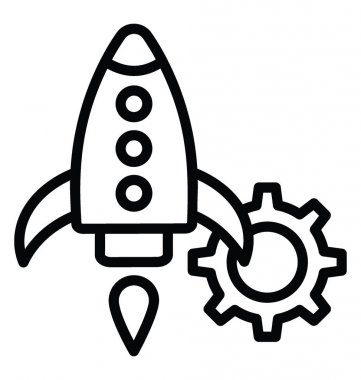 Başlangıç yönetimi vektör simgesi